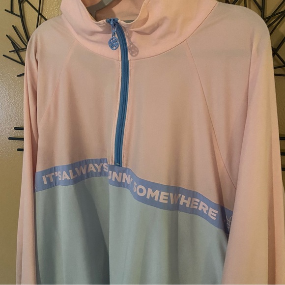 Lilly Pulitzer Tee Time Windbreaker half zip Jacket It’s Always Sunny XL used - Picture 4 of 12